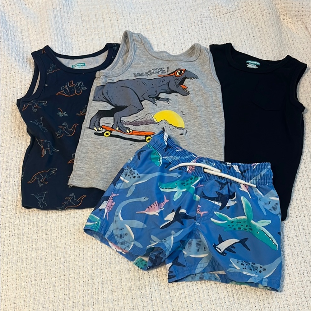 Four piece 2T Summer Bundle - Tanks & Bathing Suit